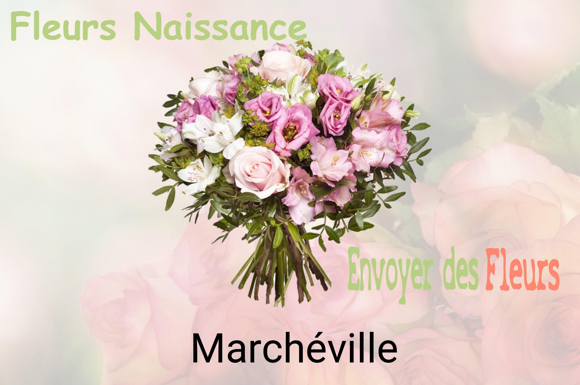Bouquet de fleurs de naissance livré à Marchéville