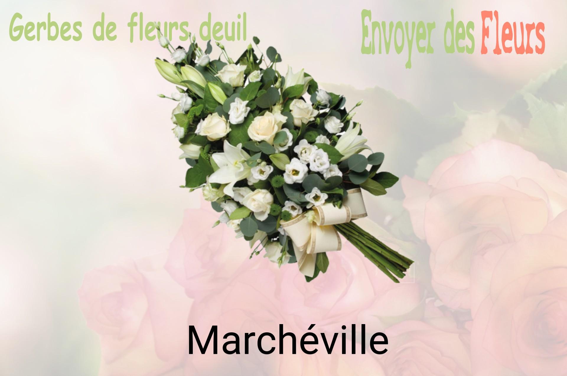 Gerbe de fleurs de deuil livrée à Marchéville